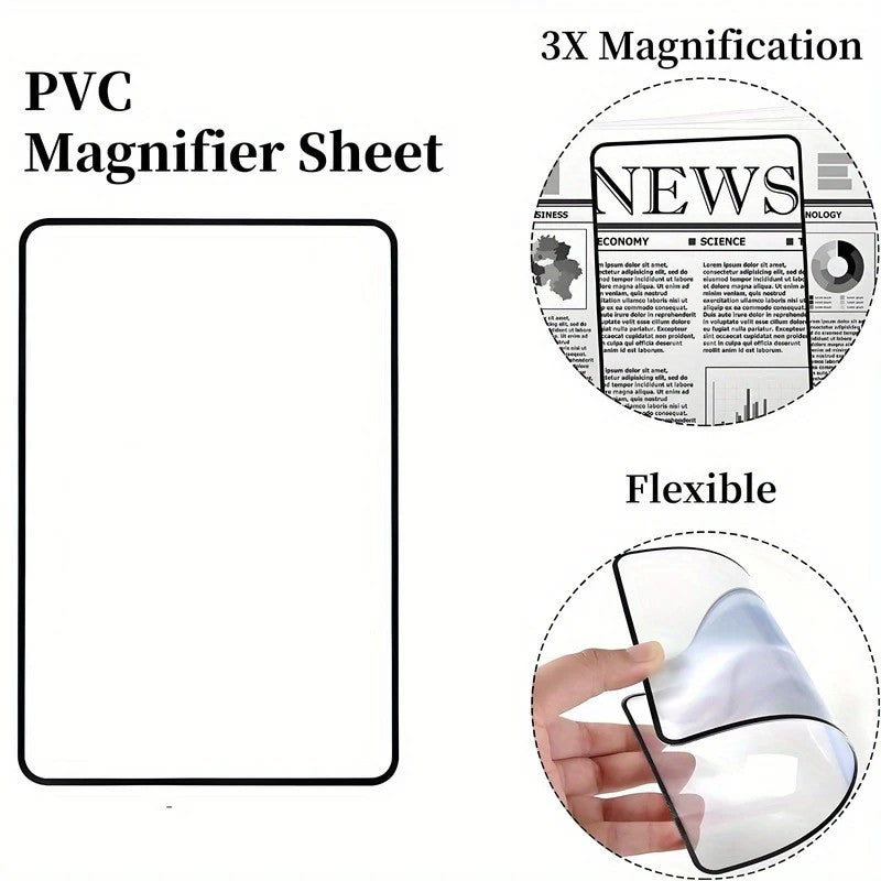 Full Page Large Sheet Magnifier Glass Reading Aid