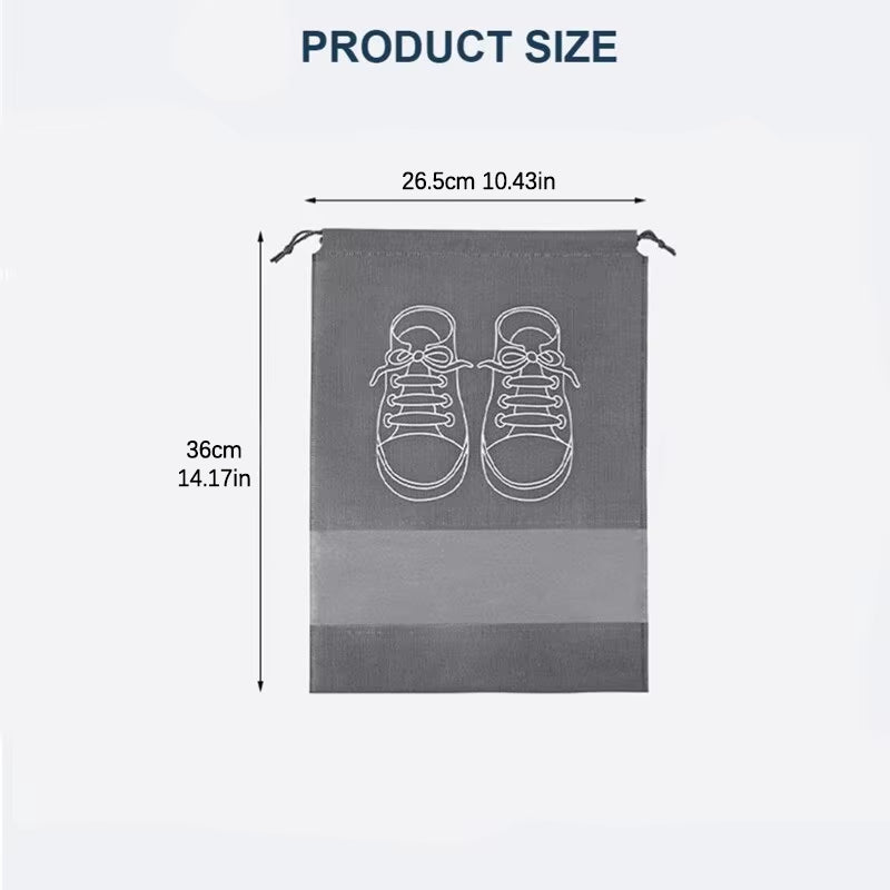 5pcs Non Woven Shoes Storage Bag Closet Organizer