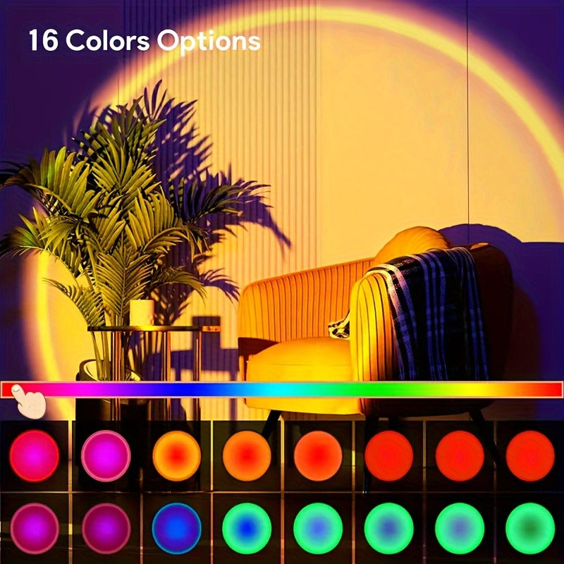 16-Color Spectrum Dynamic Color Changing Sunset Projection Light