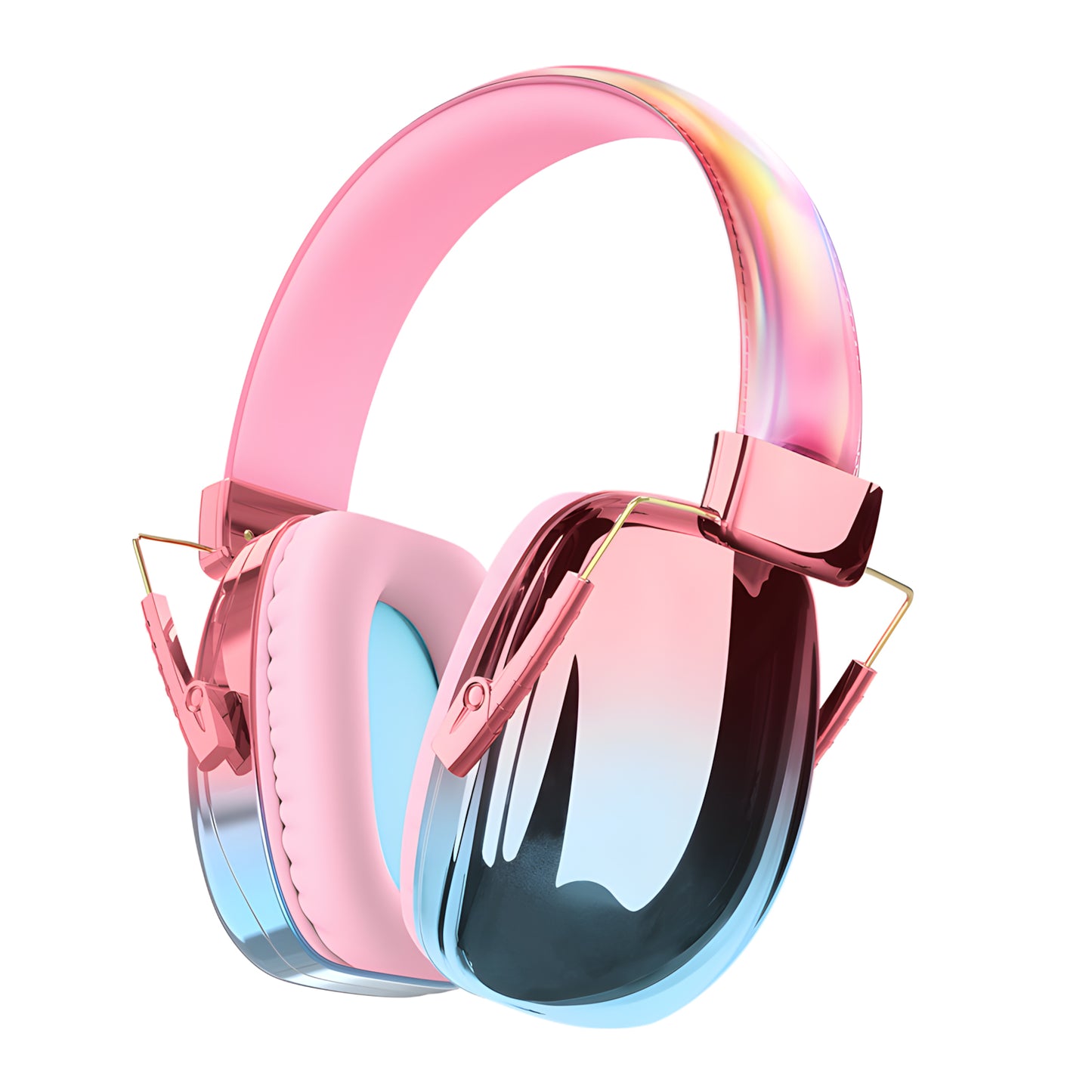 Fashionable Electroplated Earmuffs Kids Hearing Protector Anti-noise Headphones