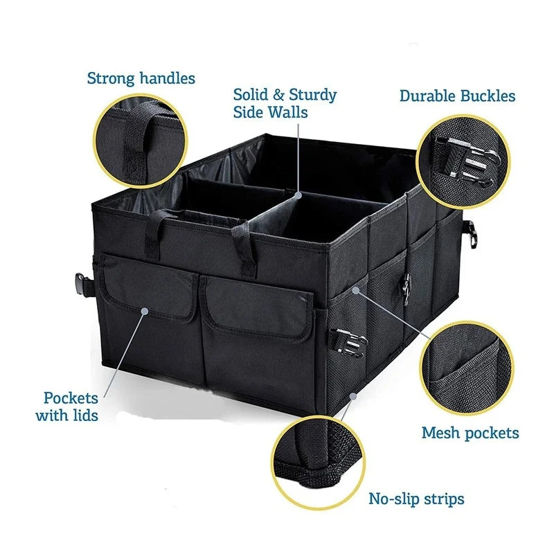 Car Trunk Storage Organizer Durable Collapsible Cargo Storage Tool