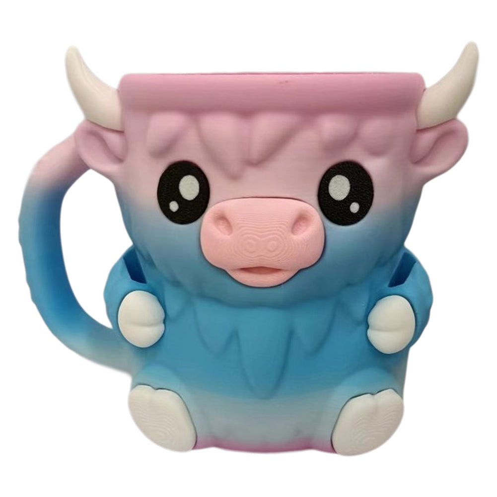 3D Printed Highland Cow Ice Pint Holder Dessert Cup