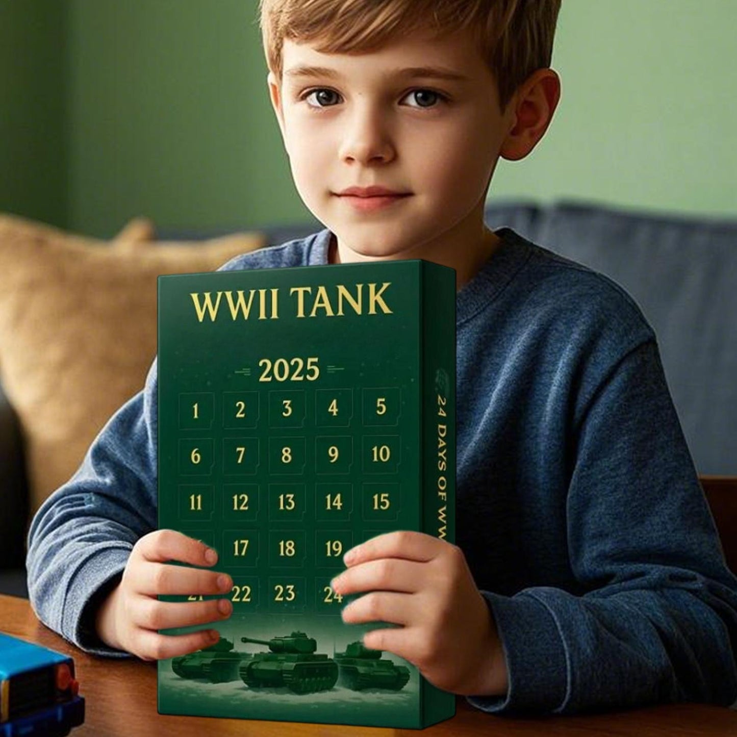 Advent Christmas Calendars 24-Day 2D Acrylic Iconic Tank Ornament Calendar