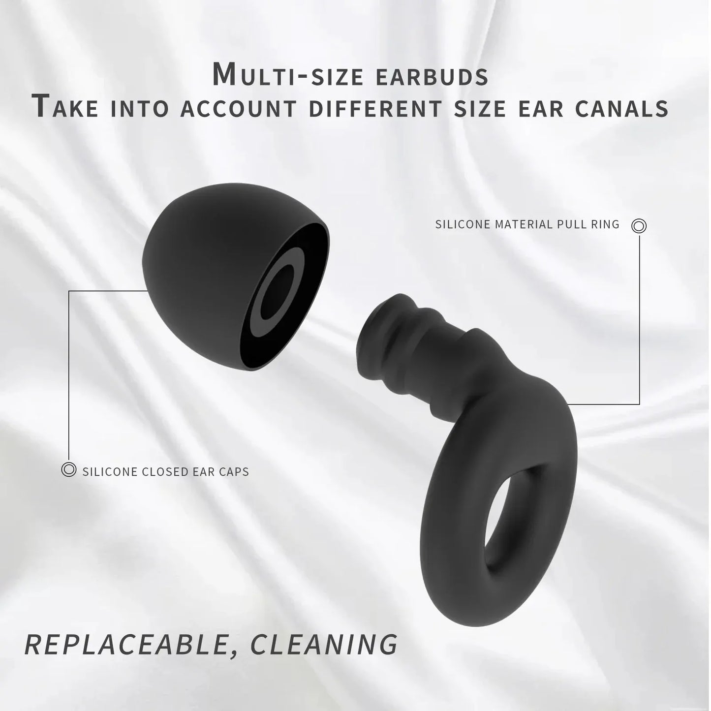 High Fidelity Noise Cancelling Silicone Ear Plugs Reusable Ear Plugs