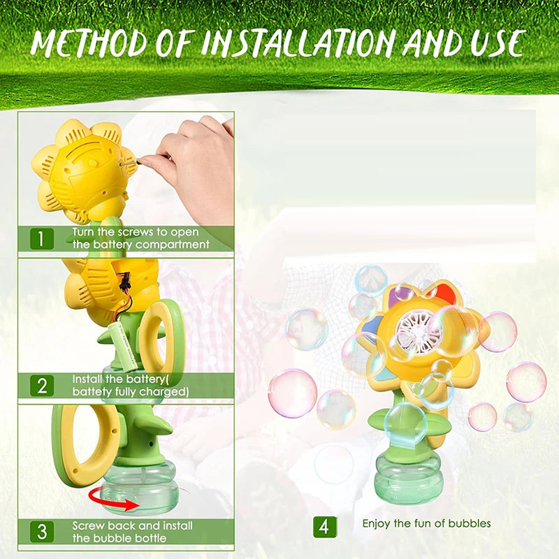 Automatic Sunflower Bubble Machine