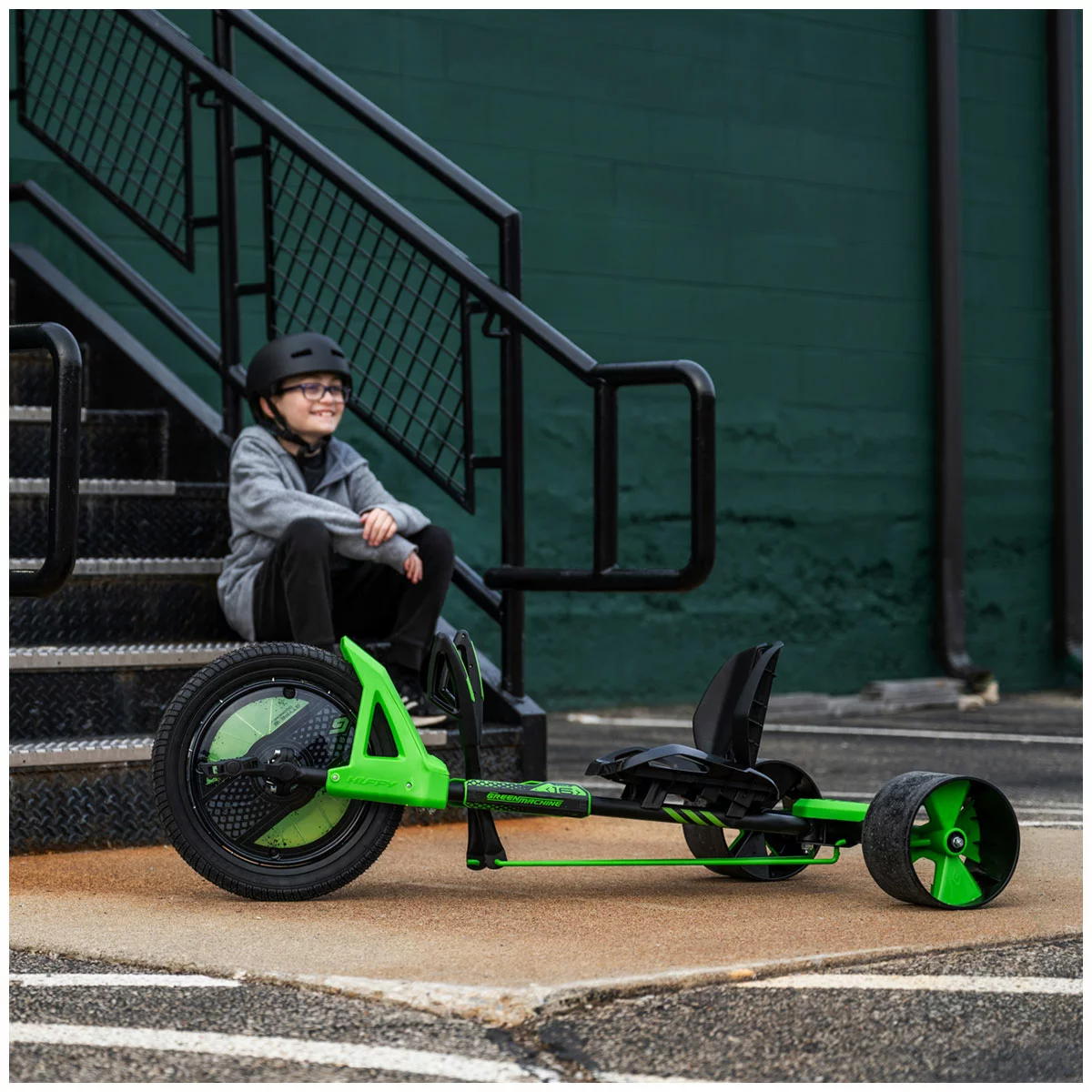 Huffy Green Machine Drift Trike Sturdy Outdoor Kids Ride On Toy