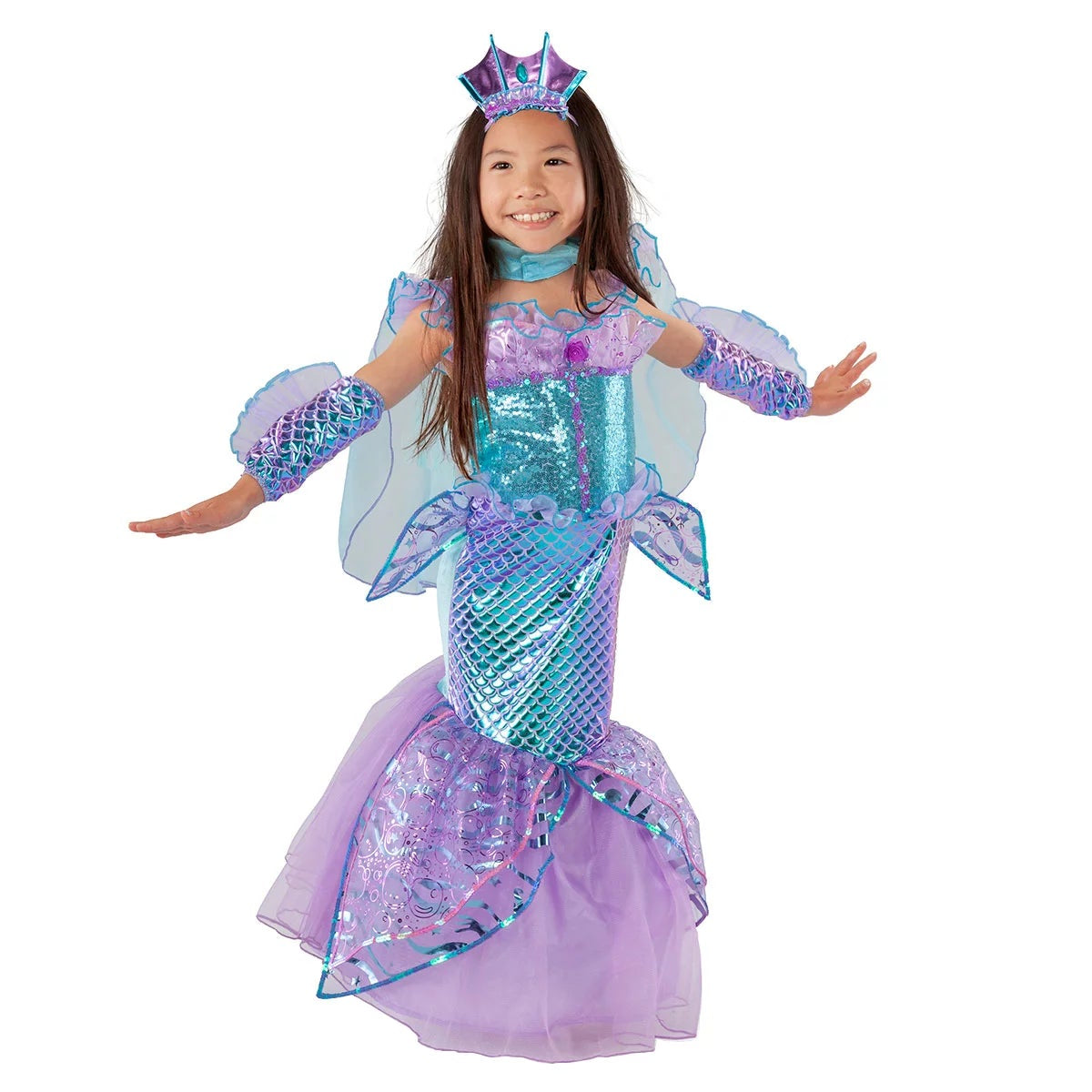 Teetot Blue Bubble Mermaid Costume Girls 3-4 Years Princess Factory