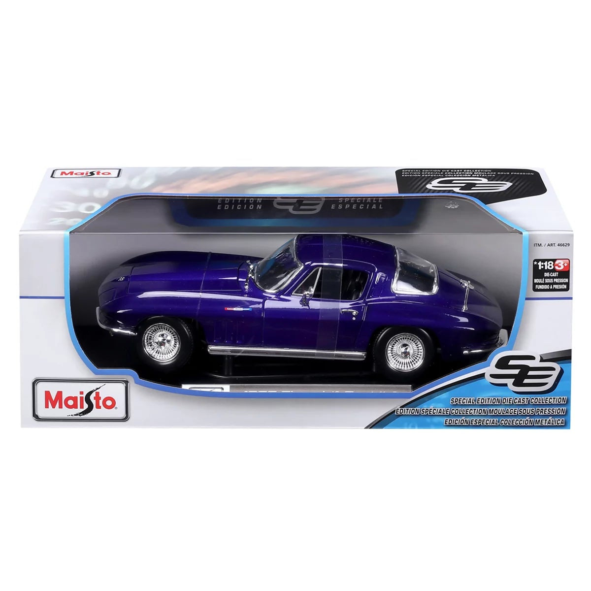 Maisto 1:18 1965 Chevrolet Corvette Special Edition Die Cast Collectible Car