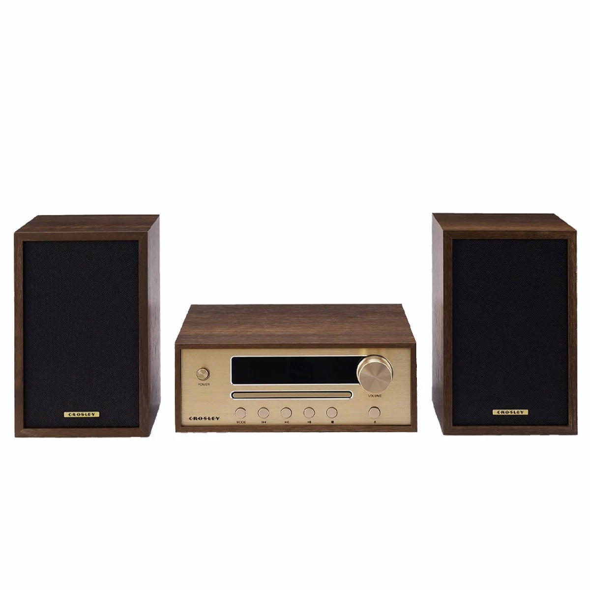 Crosley Parker Radio CD Player Walnut Bluetooth FM AUX Stereo CR3503A-WA4