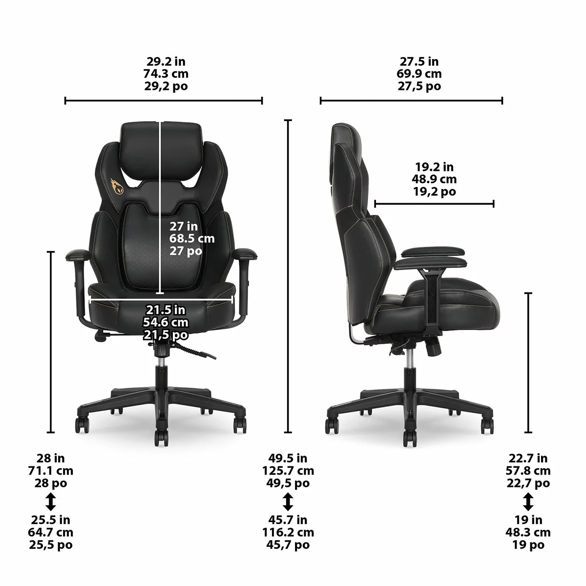DPS Gaming Chair Ergonomic Racing Style Adjustable Lumbar Office Chair