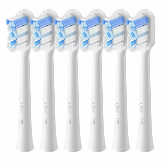 Laifen Super Clean Universal Brush Head 6 Pack Blue for Wave Toothbrush