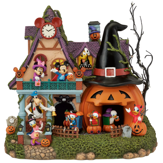 Disney Halloween Pumpkin House 33cm Animated Lights Music Home Decoration