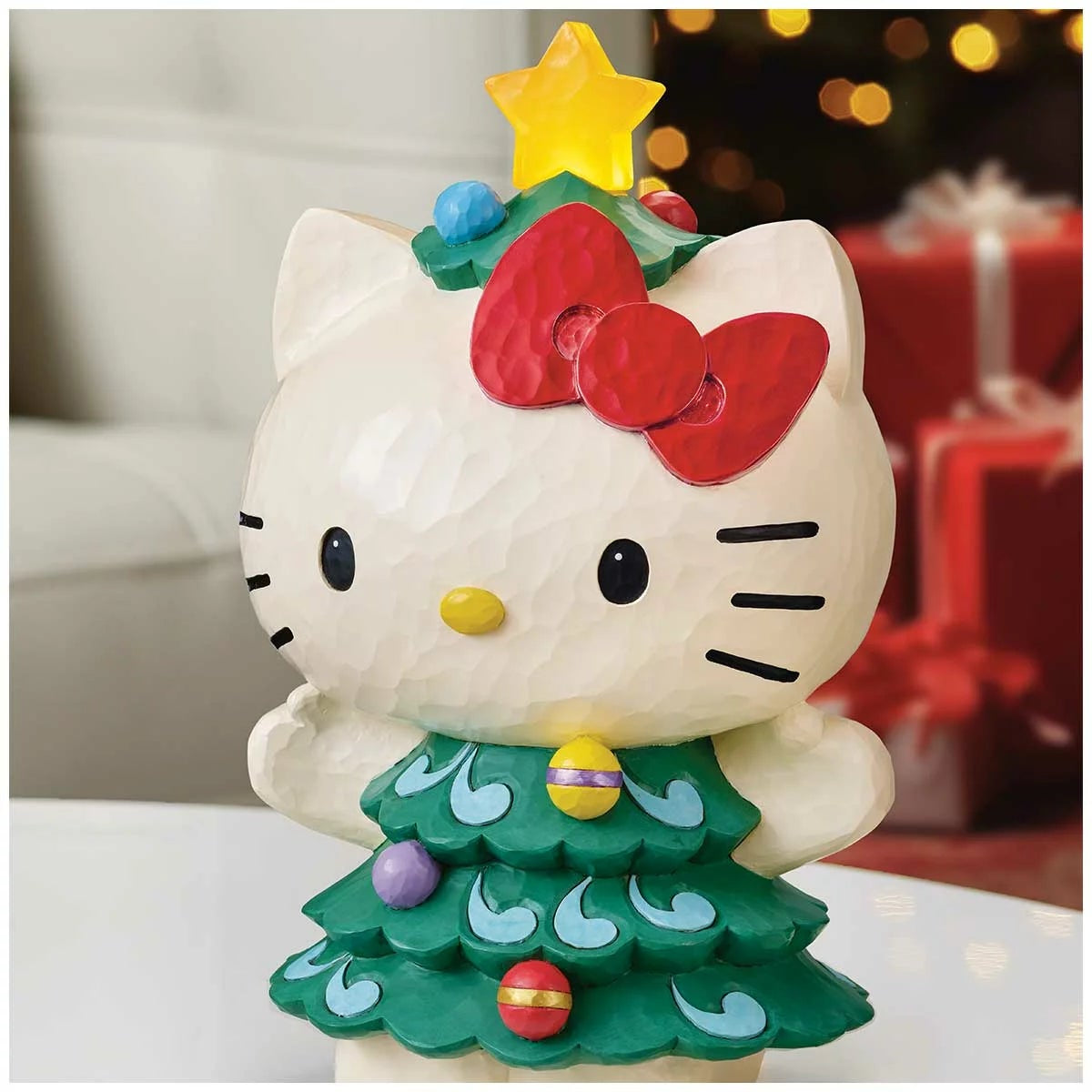 Jim Shore Hello Kitty Christmas Tree 37cm LED Light Sanrio Decor 3 AA Batteries