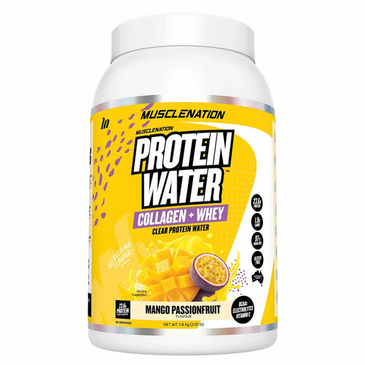 Muscle Nation Protein Water 1.8kg Powder Mango Passionfruit Flavour 60 Servings