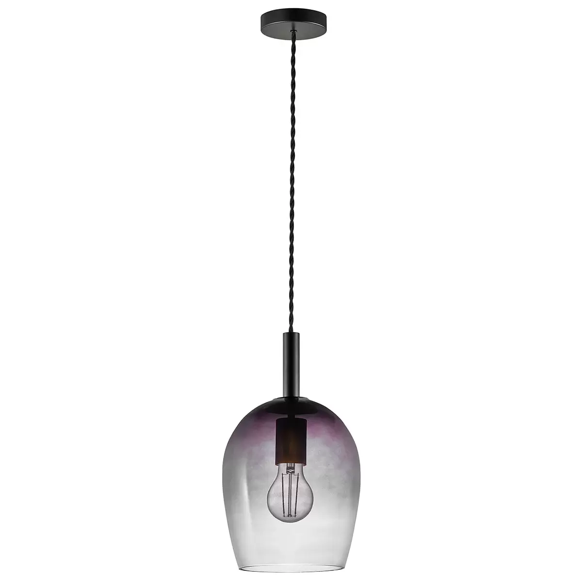 Nordlux Uma 18 Pendant Light Smoke Glass Modern Ceiling Hanging Light E27