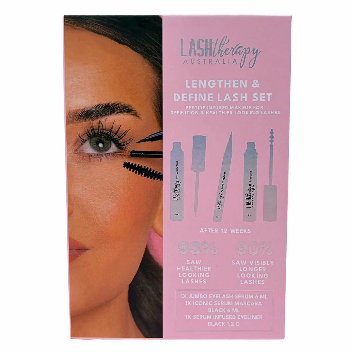 Lash Therapy Lengthen Define Lash Serum Mascara & Black Eyeliner Eyelash Kit