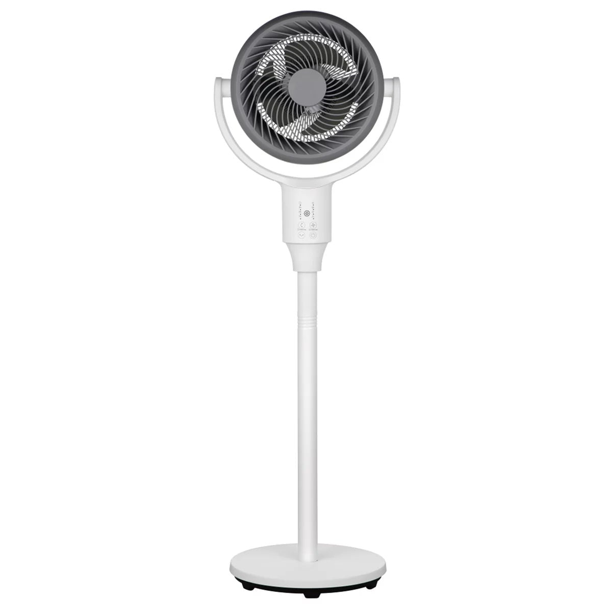 Midea Turbo Circulation Fan Remote 4 Speed Oscillating Adjustable Height White
