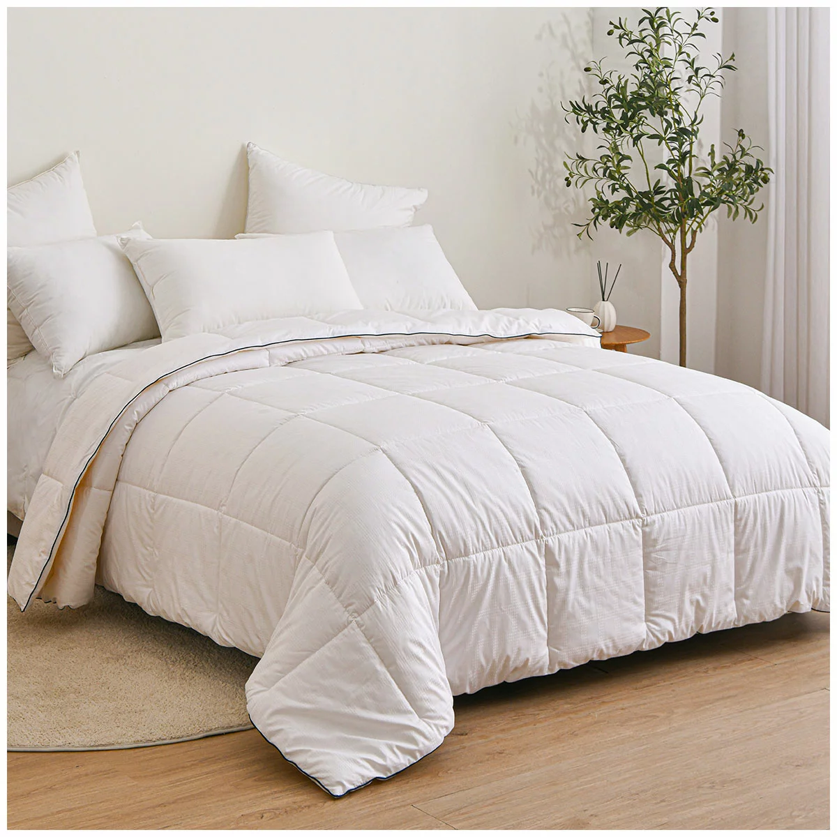 Onkaparinga All Seasons Wool Quilt King 240x210cm Australian Wool Cotton Cover