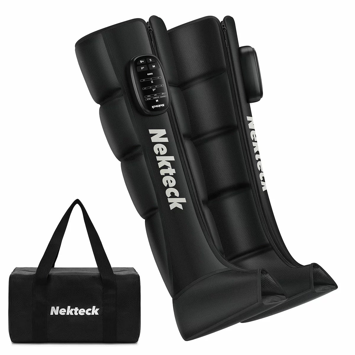 Nekteck 2 Pack Air Compression Leg Massager Full Zipper Cordless Rechargeable