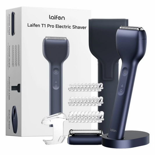 Laifen T1 Pro 1 Blade Electric Shaver Gift Set Royal Blue USB C Waterproof