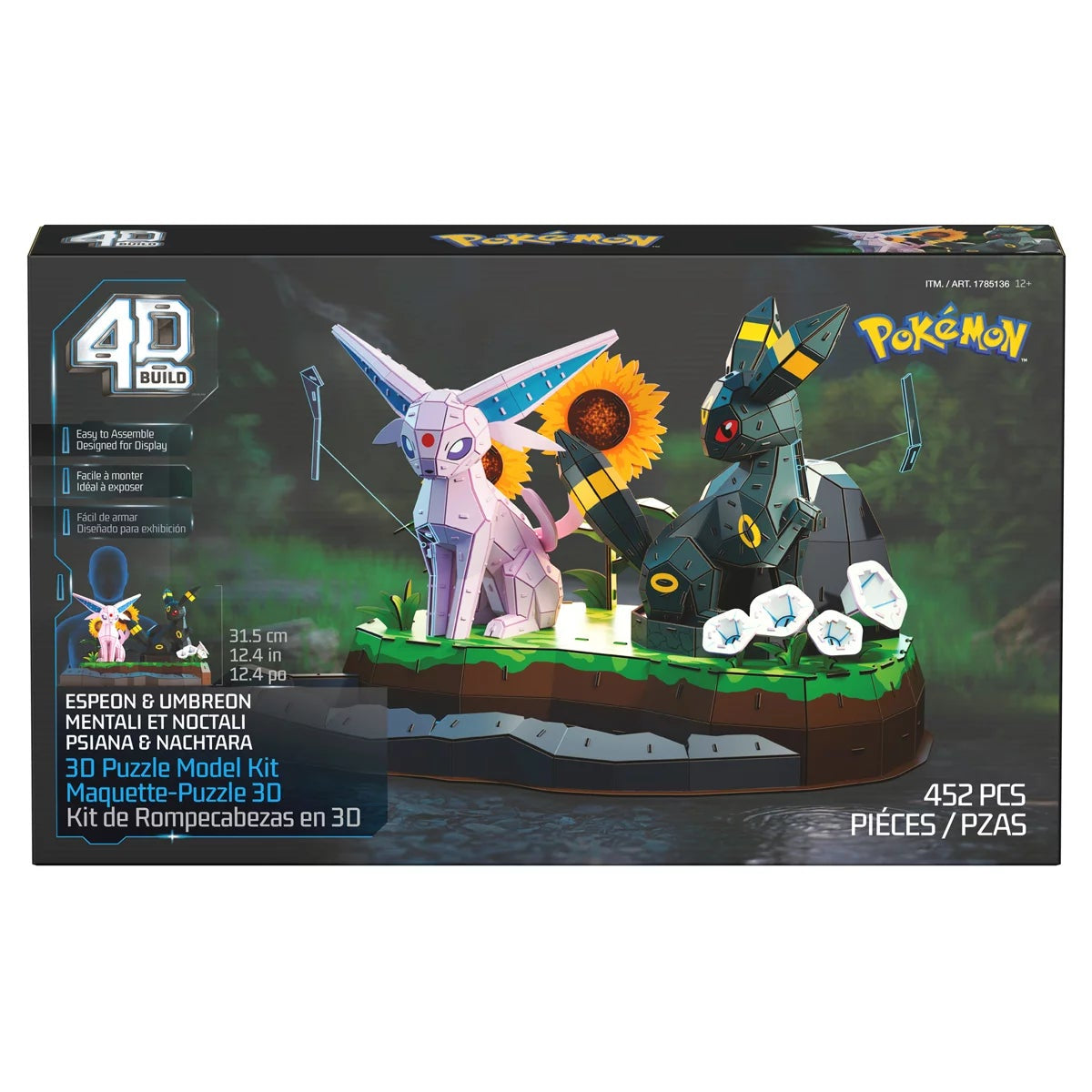 4D Build Pokémon Espeon & Umbreon 3D Puzzle Model Kit Official