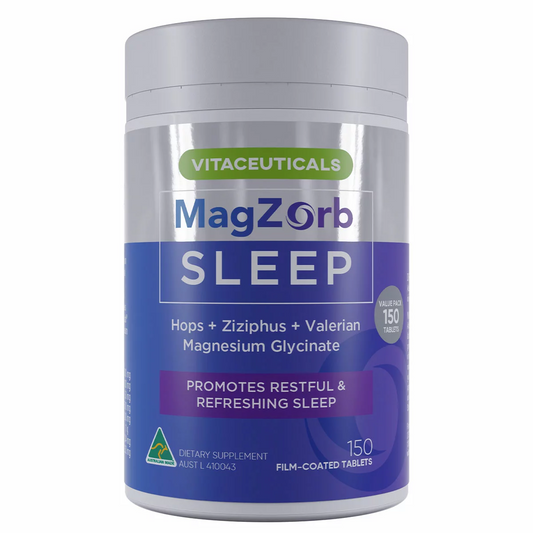 Vitaceuticals MagZorb Sleep 150 Tablets Magnesium Glycinate Sleep Support Stress