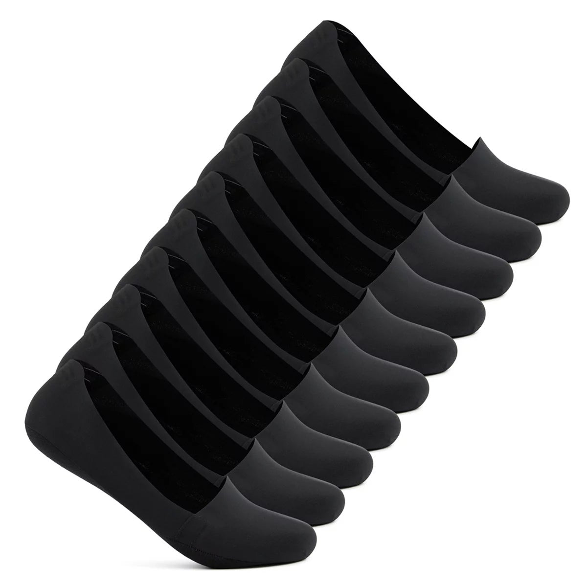 Frank And Oak Women's Liner Socks 10 Pack Black Non Slip Cushioned