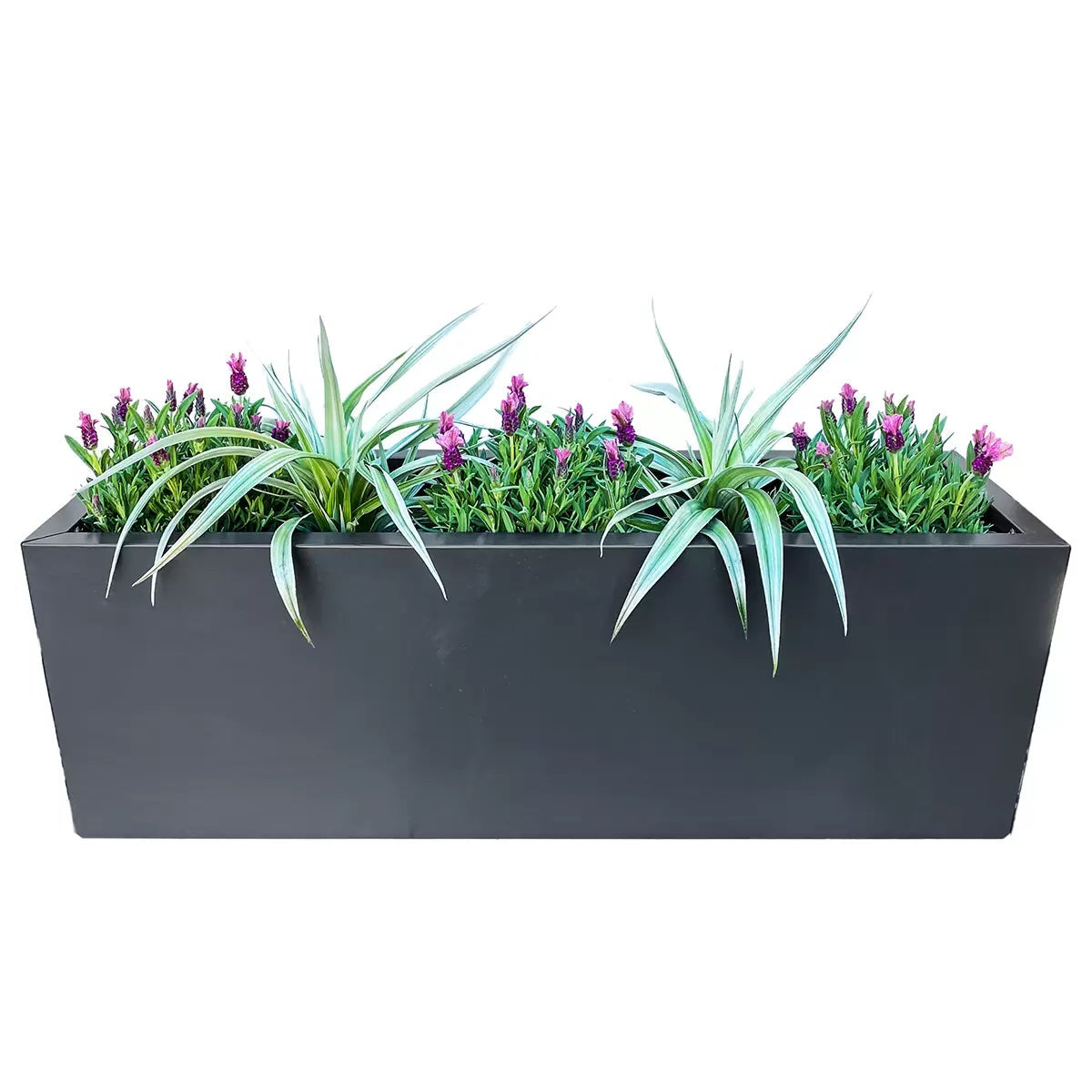 Greenlife Charcoal Designer Planter Box 900x300x300mm Steel Garden