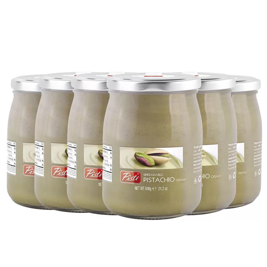 Italian Pistachio Cream Spread Pisti 6x600g Rich Velvety Dessert Cream Bulk Pack