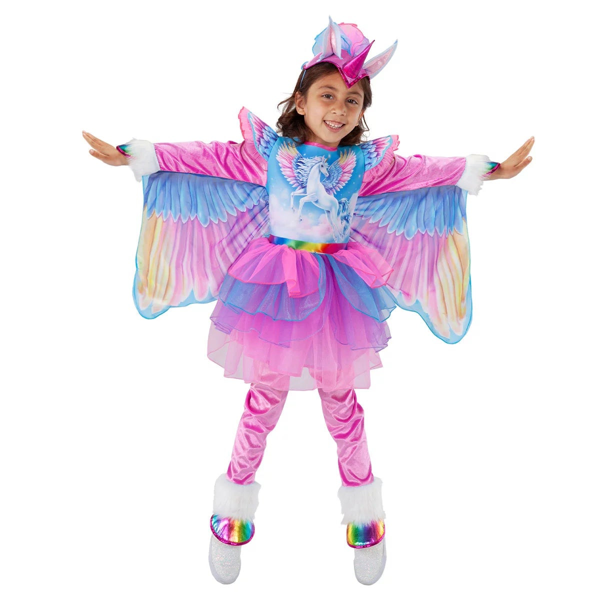Teetot Winged Unicorn Costume Girls 3-4 Years Princess Factory