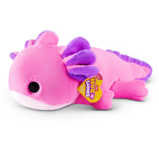 Hug-A-Lumps Large Weighted Plush 2kg Axolotl Soft Cuddly Comfort Toy Pink