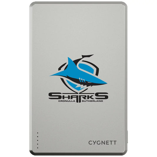 Cygnett NRL Cronulla Sutherland Sharks Magnetic Power Bank 5000mAh