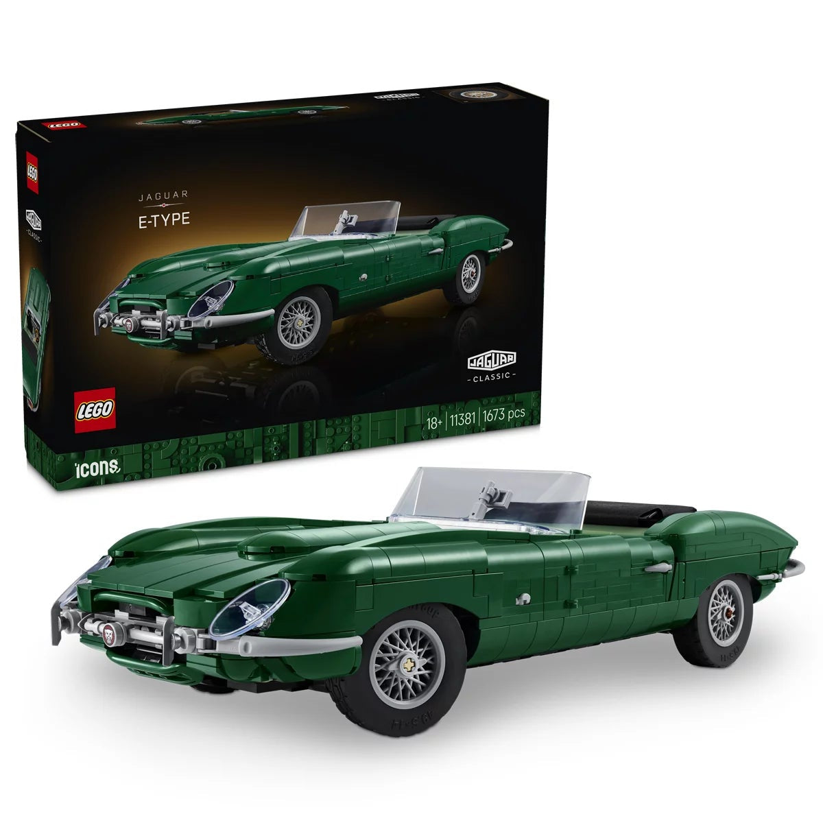 LEGO Icons Jaguar E-Type 11381 1673 Piece Classic Car Model 18+