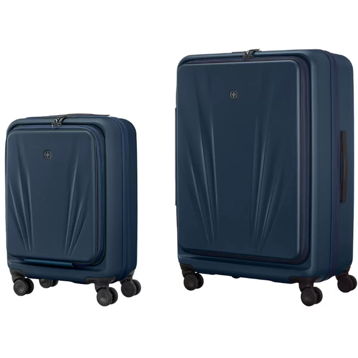 Wenger Skyon 2 Piece Hardside Luggage Set TSA Lock USB Expandable Navy Blue