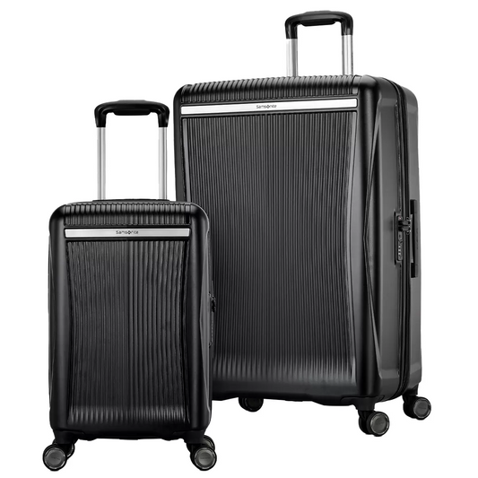 Samsonite Blackstone 2 Piece Hardside Expandable Spinner Luggage Set Black