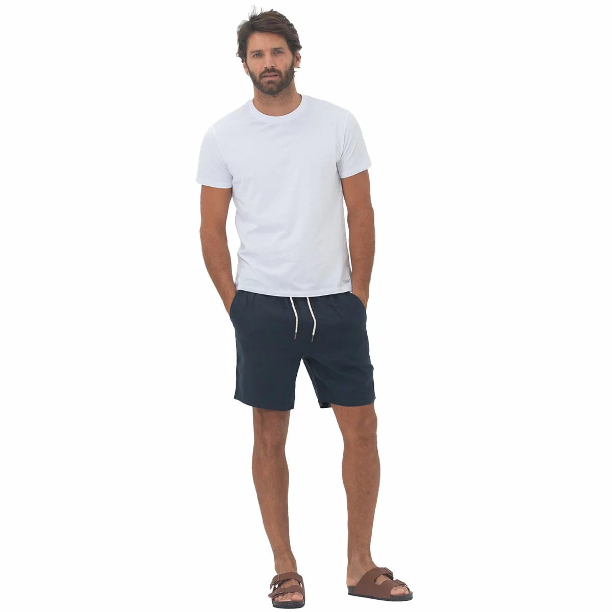 Coast Mens French Linen Shorts Navy AU X-Large Casual Summer Lightweight