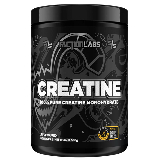 Faction Labs 100% Pure Creatine Monohydrate 500g Micronised Unflavoured Powder