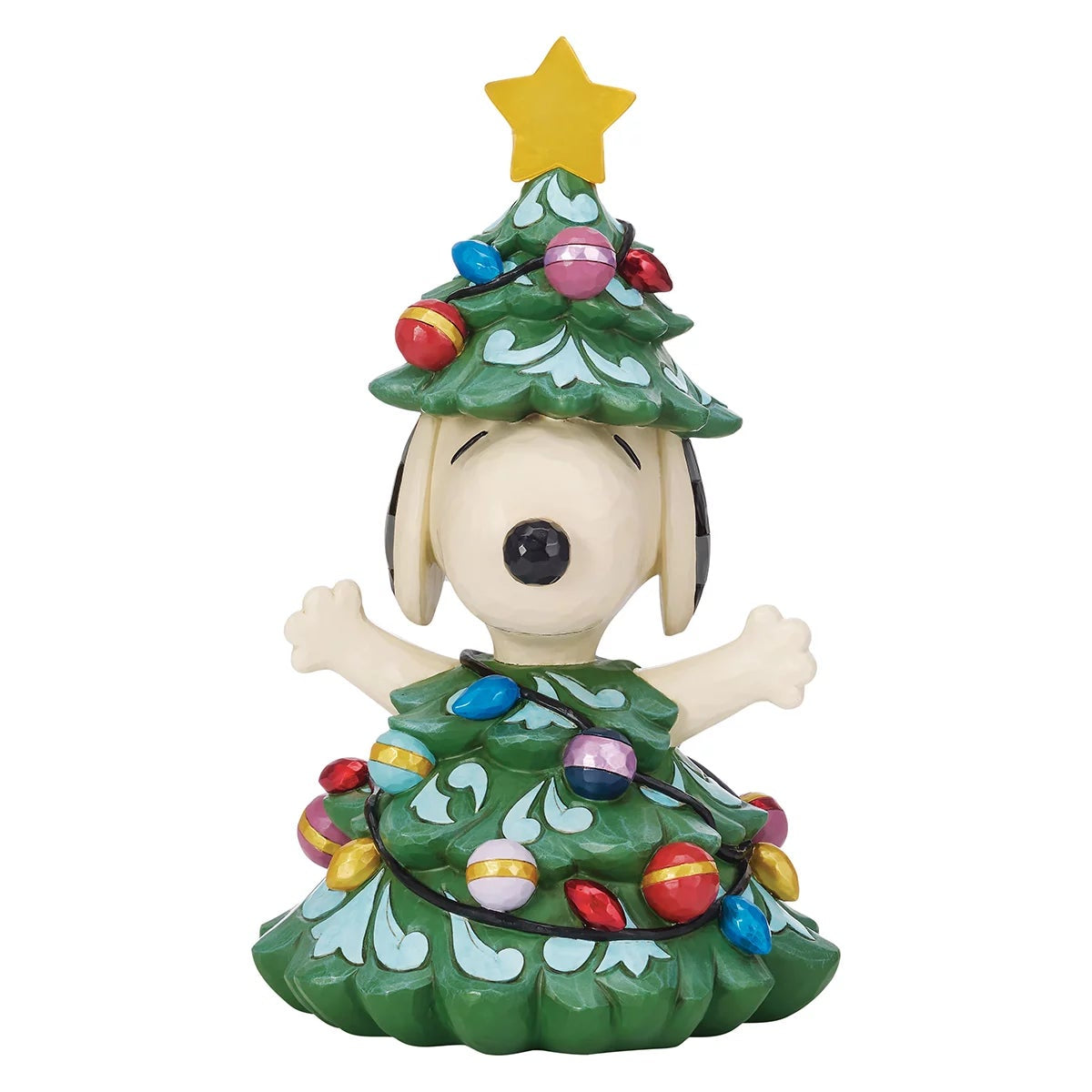 Jim Shore Snoopy Christmas Tree 37cm Peanuts LED Holiday Decor Star Figurine