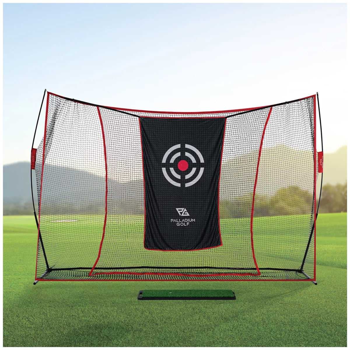 Palladium Golf Practice Driving Range Kit 10ft x 7ft Net Hitting Mat PGN04