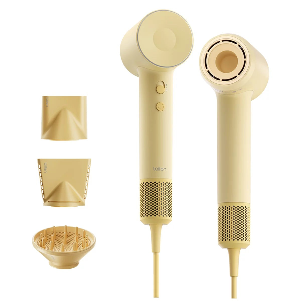 Laifen SE 2 High Speed Hair Dryer Yellow W/ 10 Settings 108000 RPM Ionic 1400W