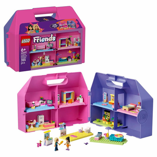 LEGO Friends Dollhouse Suitcase 42697 Portable 8 Room Building Set 355 Pcs 6+Age