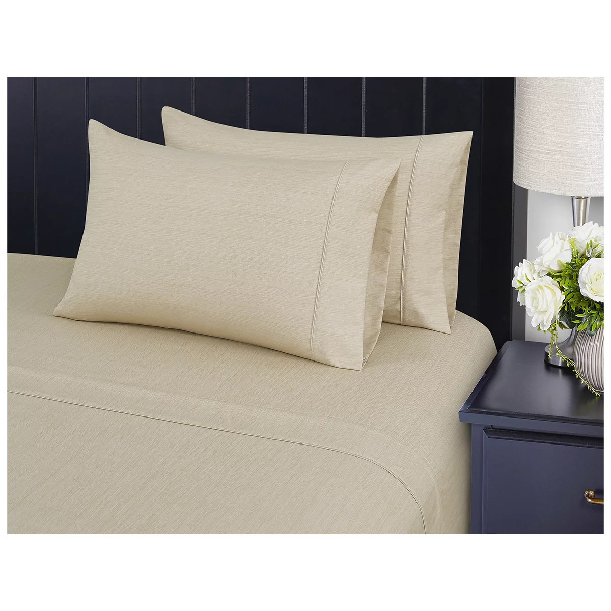 South Point Home Fashions Poly Flannel Sheet Set 6 Piece Queen Textured Stripe