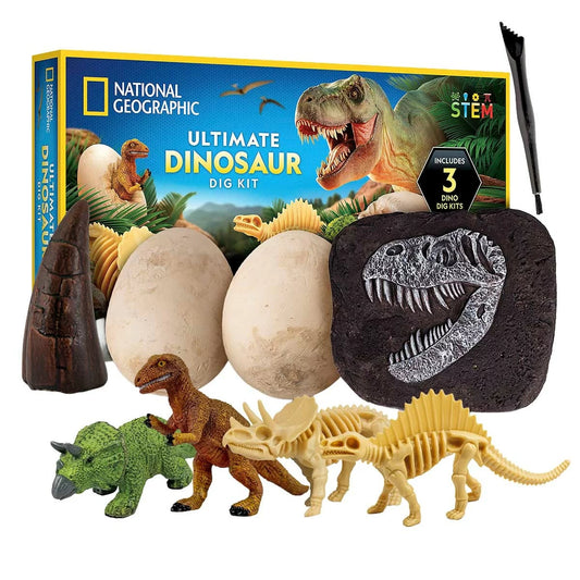 National Geographic Ultimate Dino Dig Kit T Rex Tooth Skeleton STEM Toy Kids