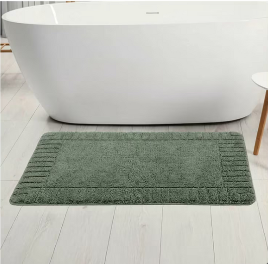 YMF Memory Foam Bath Mat 60x91cm Green Soft Absorbent Non Slip Bathroom Rug