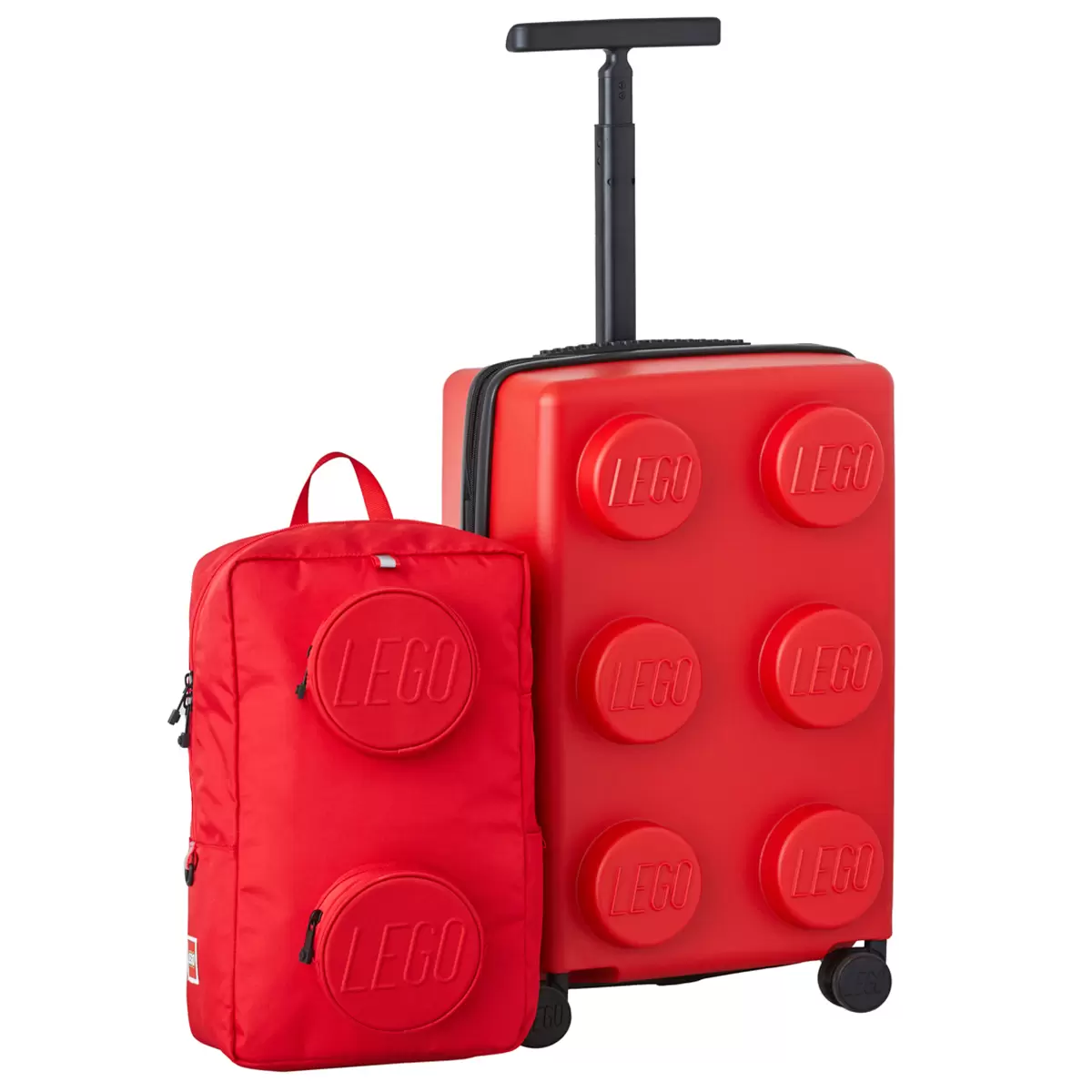 LEGO Carry On & Backpack Set Red Kids Travel Luggage TSA Lock 2 Piece