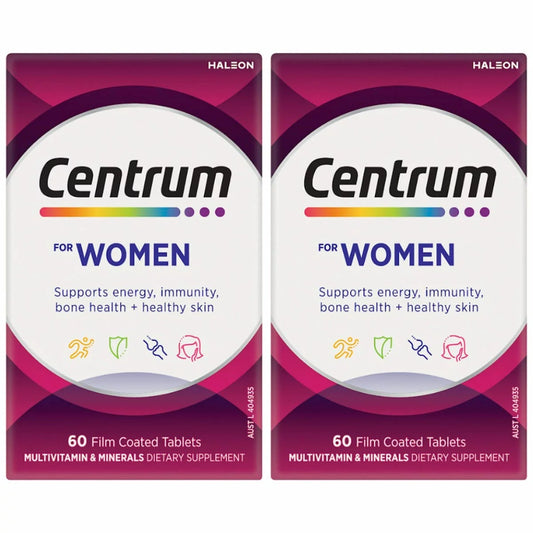 Centrum Women Multivitamin 120 Tablets 2 x 60 Vitamins Minerals Energy Immunity