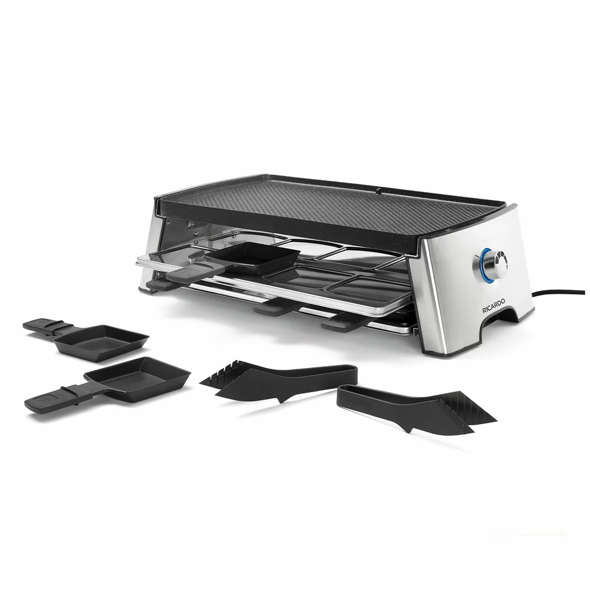 Ricardo The Rock Reversible Raclette Party Grill 8 Person Electric Grill