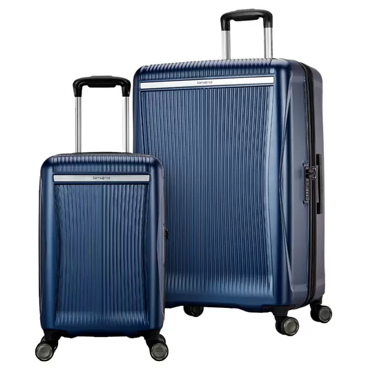 Samsonite Blackstone 2 Piece Hardside Expandable Spinner Luggage Set French Blue
