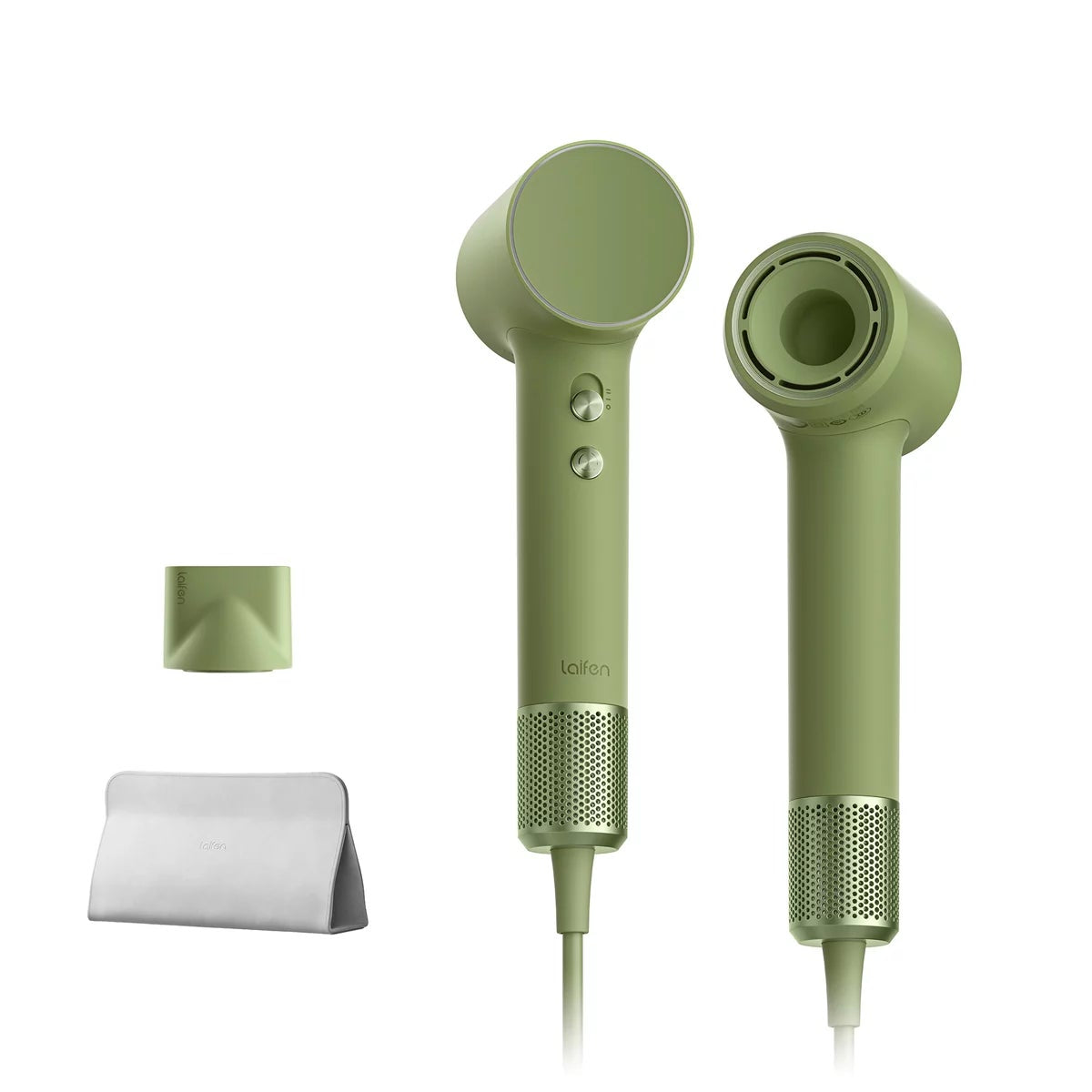 Laifen Mini High Speed Hair Dryer Green 1100W Ionic Lightweight Travel