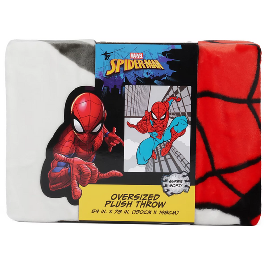 Marvel Spider-Man Oversized Plush Throw Blanket 150x198cm Ultra Soft Kids